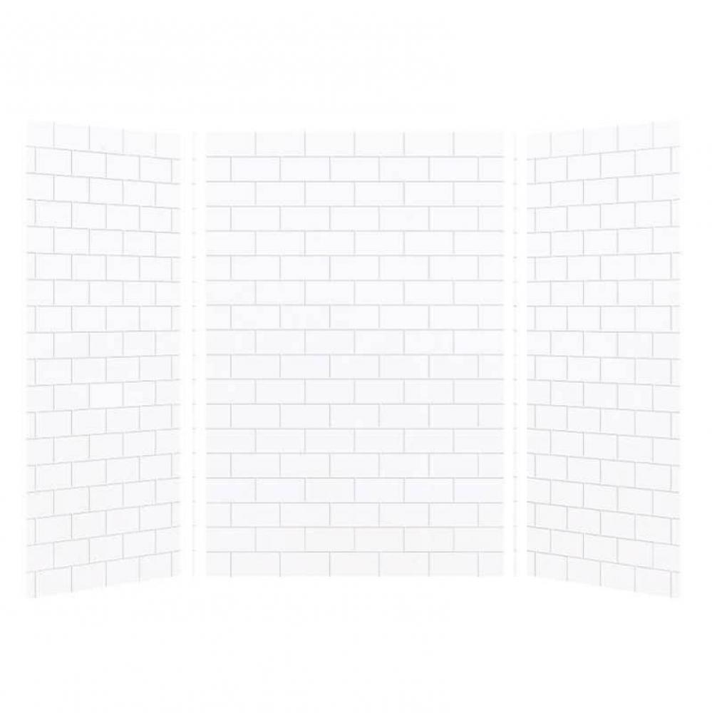 SaraMar 36-In X 48-In X 72-In Glue to Wall 3-Piece Shower Wall Kit