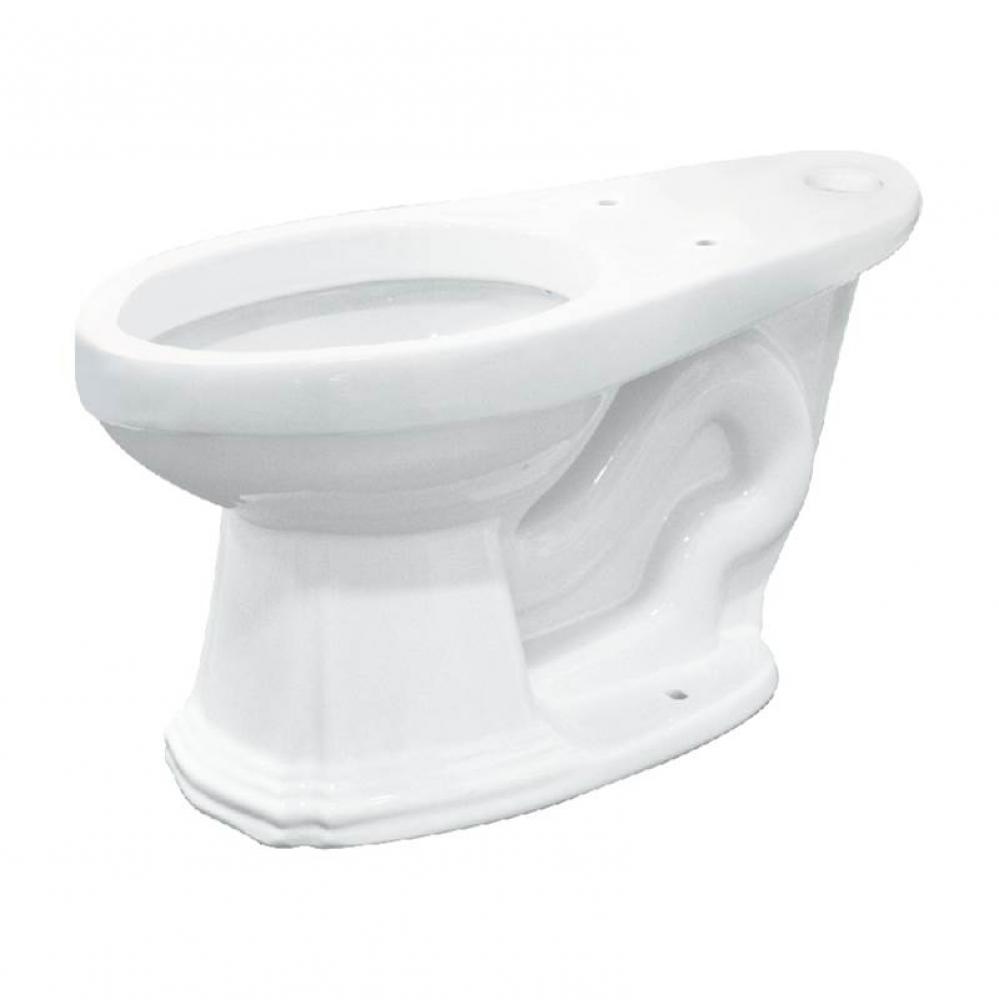 Monroe Elongated Vitreous China Toilet Bowl Only in White