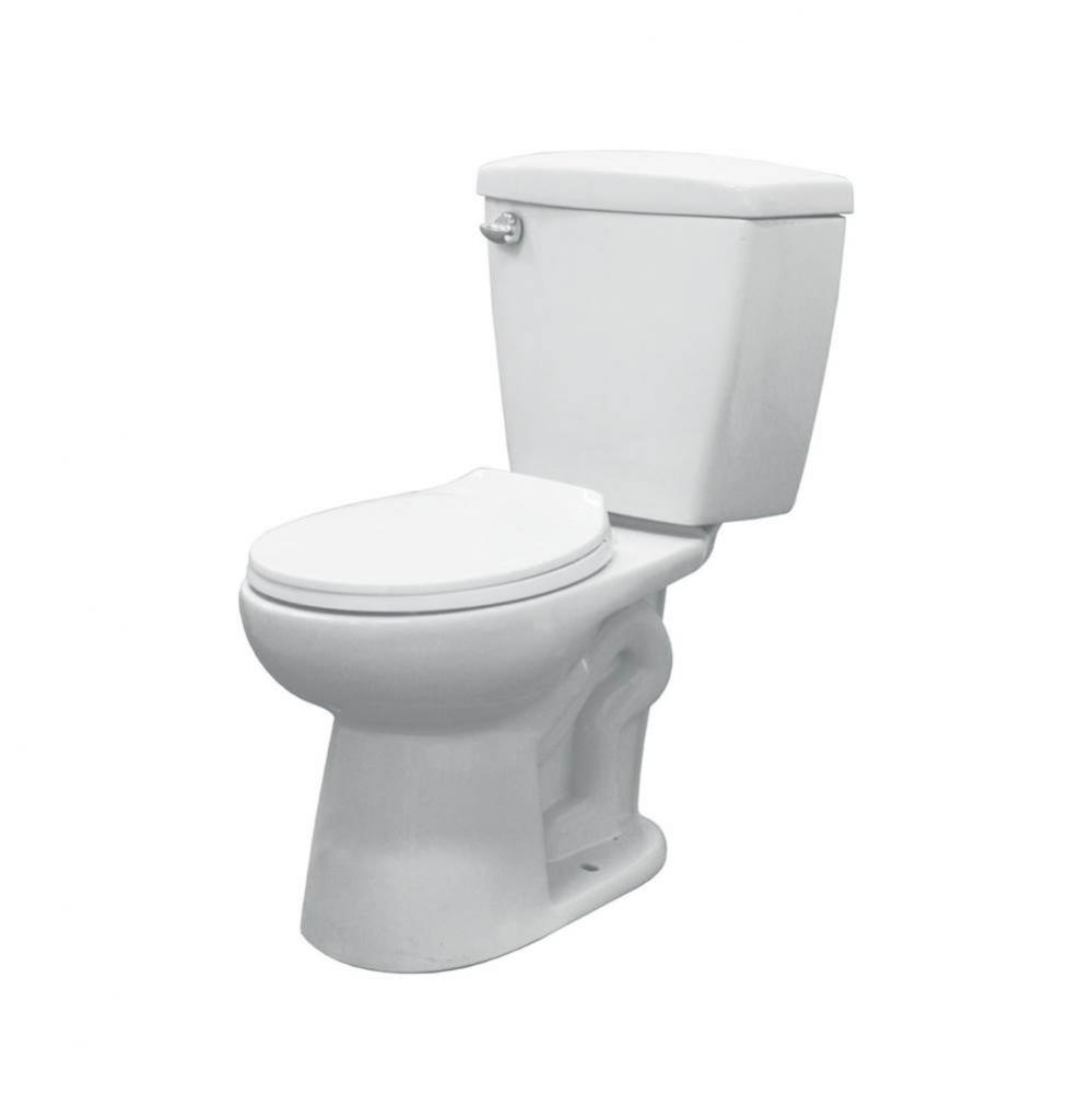 Two Piece Harrison Round Front Toilet in White