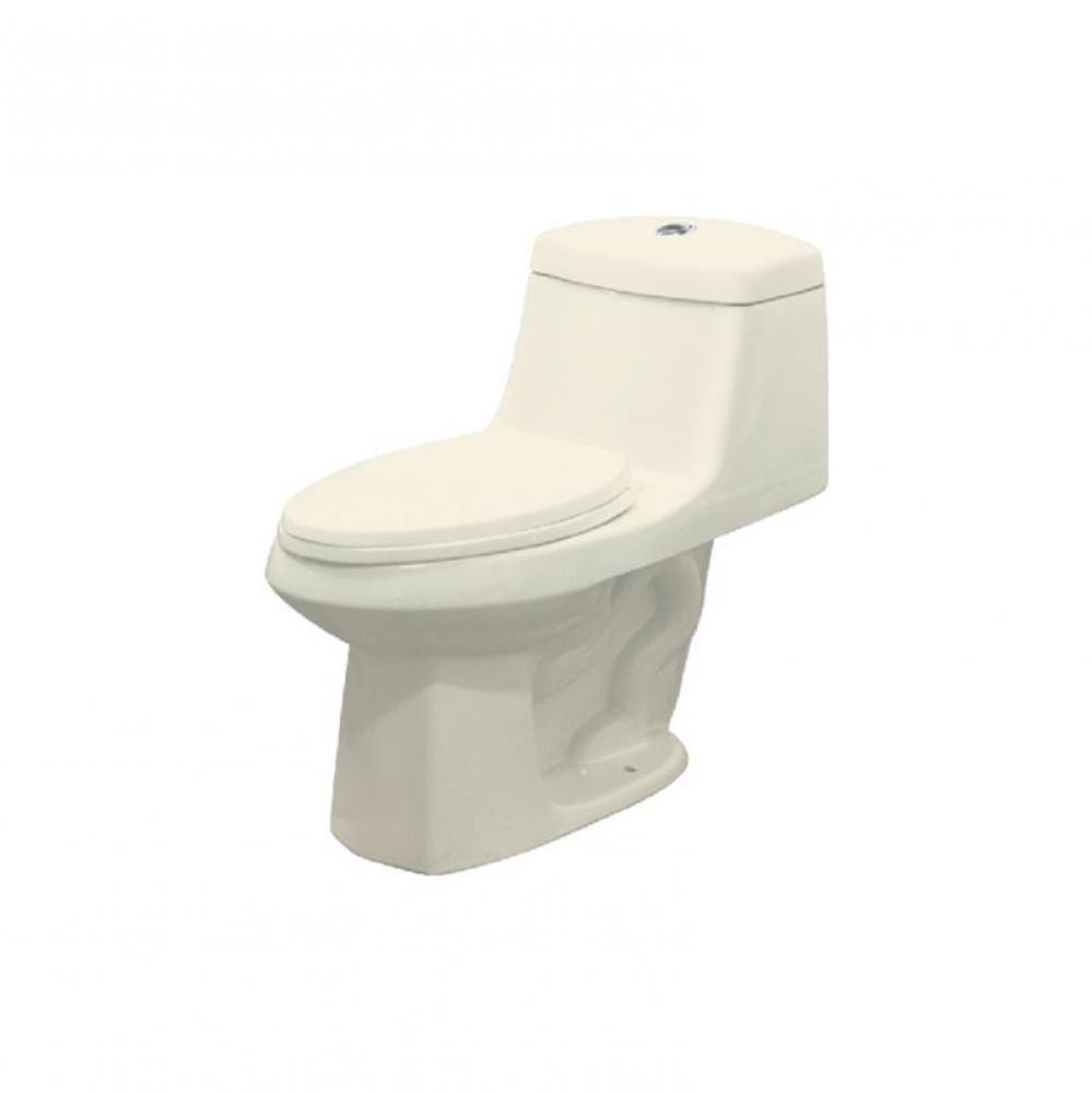 Jackson 1-Piece Elongated Vitreous China Dual Flush 1.6/1.0 gpf Toilet with toilet seat