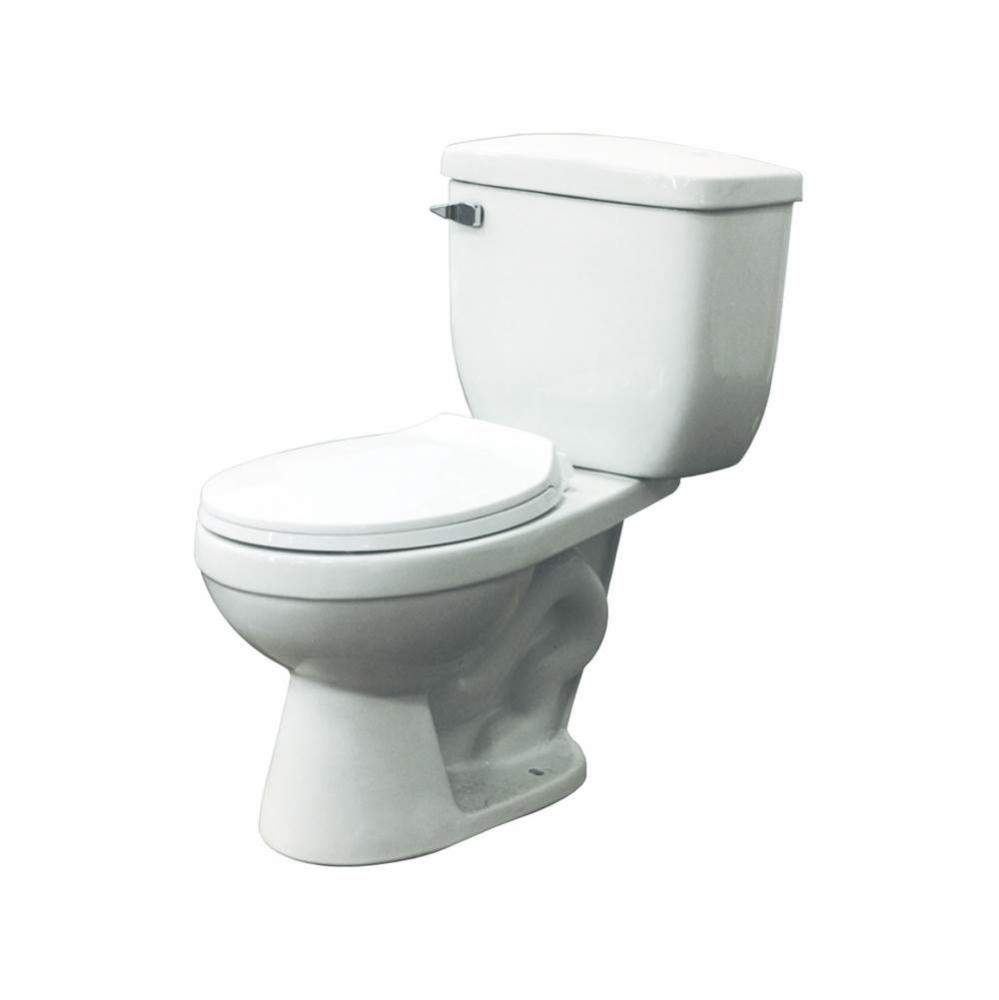 Two Piece Madison HET Round Front Toilet Kit in White