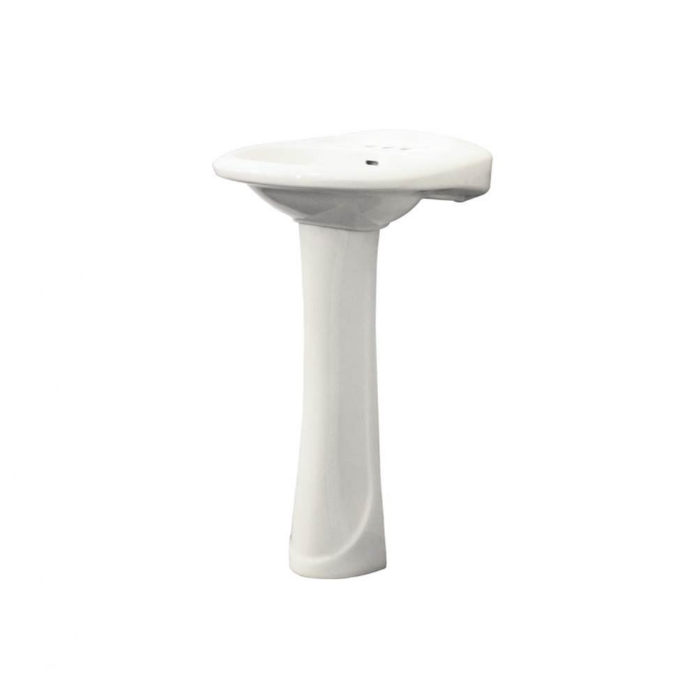 Madison Grande Vitreous China Lavatory Sink with 4-in centers for use with TP-1410 Pedestal Leg, i
