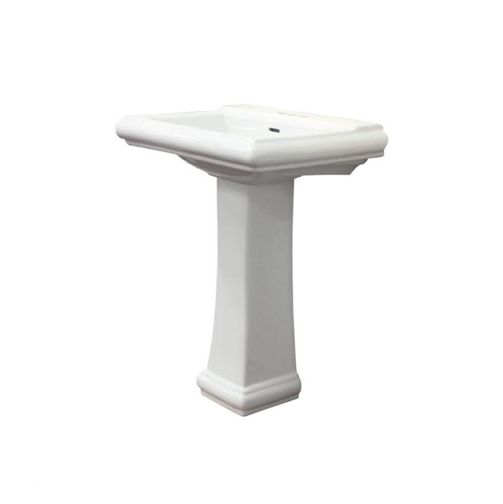 Avalon Vitreous China Pedestal Sink Only in White