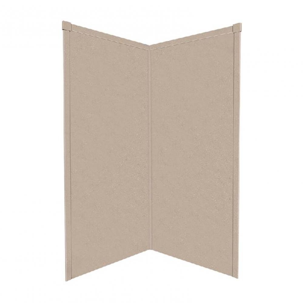 36'' x 36'' x 72'' Decor Corner Shower Wall Kit in Seaside