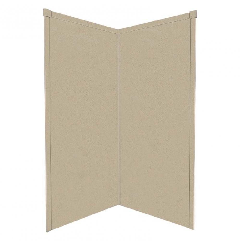 36'' x 36'' x 72'' Decor Corner Shower Wall Kit in Matrix Sand