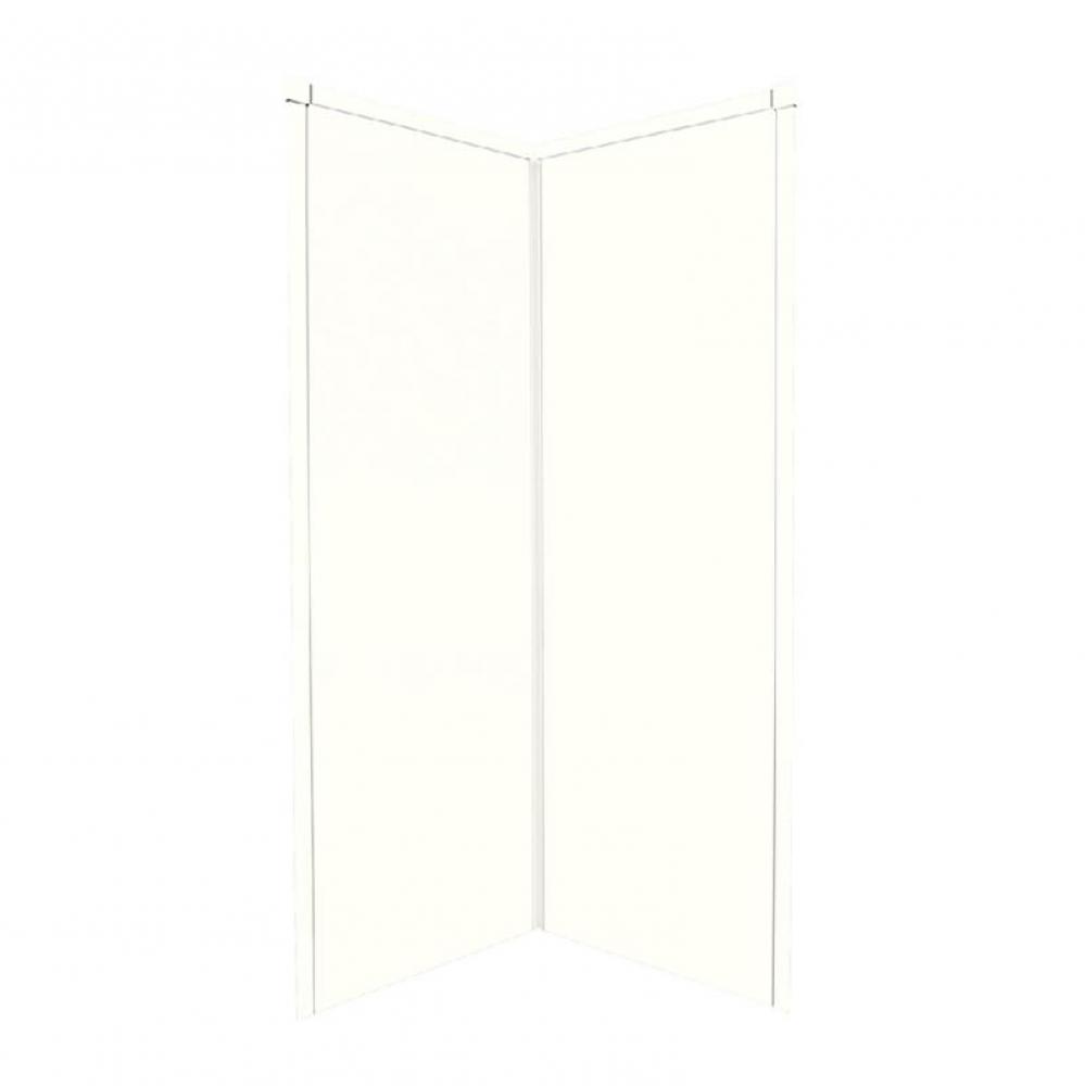 36'' x 36'' x 96'' Decor Corner Shower Wall Kit in White