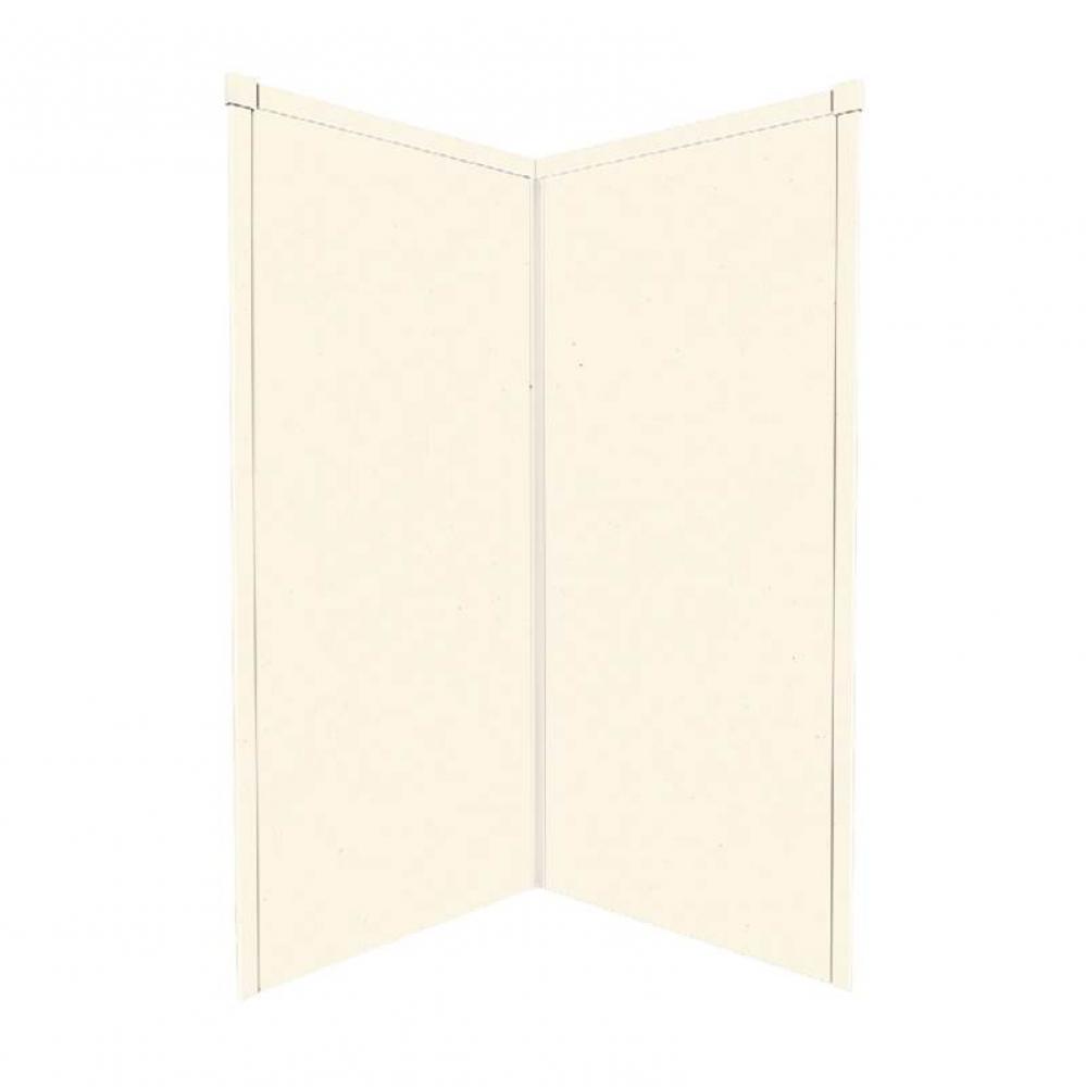 38'' x 38'' x 72'' Decor Corner Shower Wall Kit in Moonlight