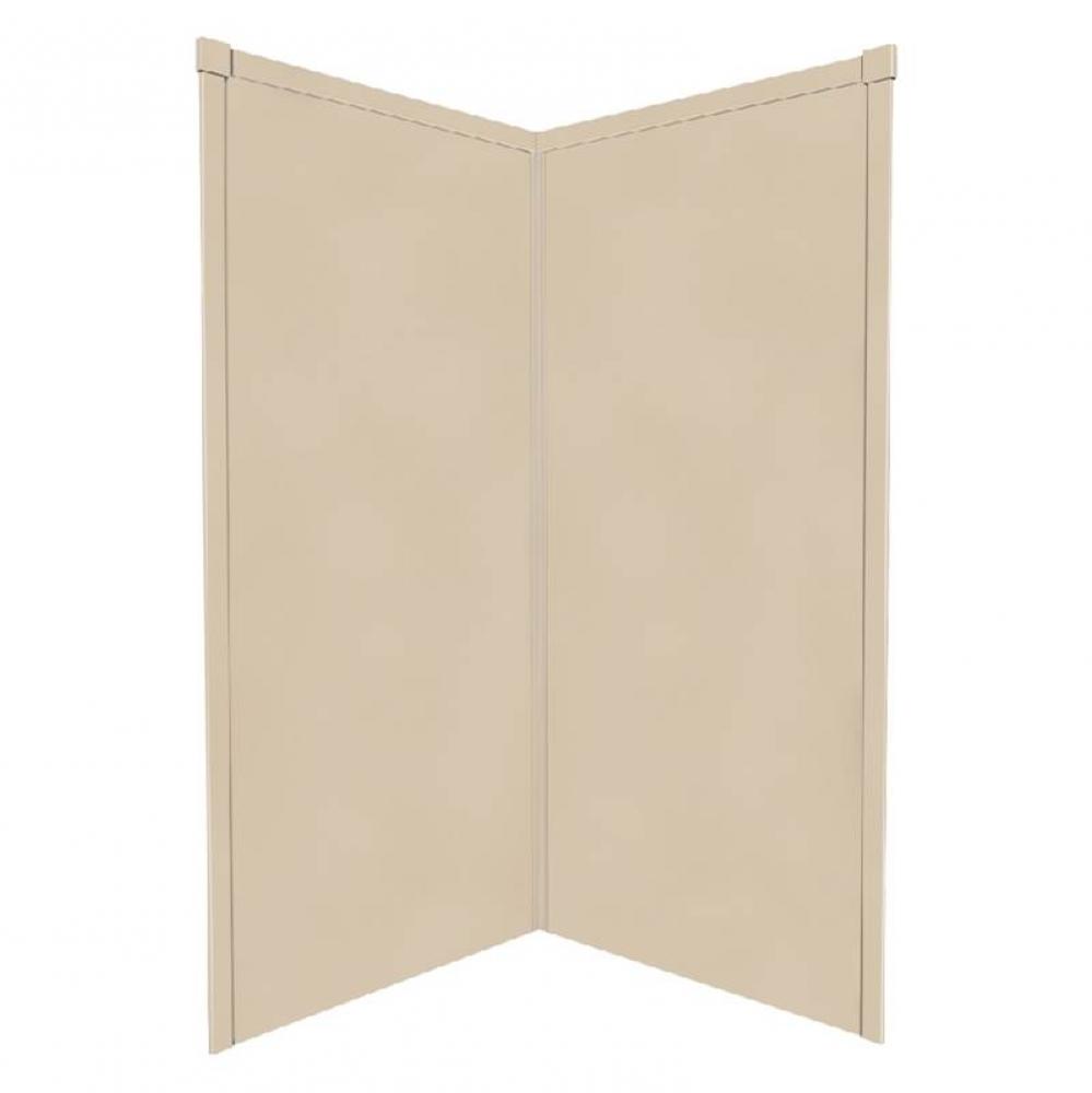 38'' x 38'' x 72'' Decor Corner Shower Wall Kit in Matrix Khaki