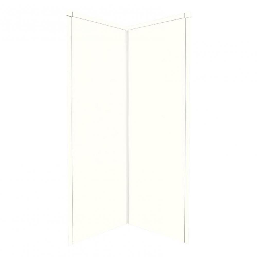 38'' x 38'' x 96'' Decor Corner Shower Wall Kit in White