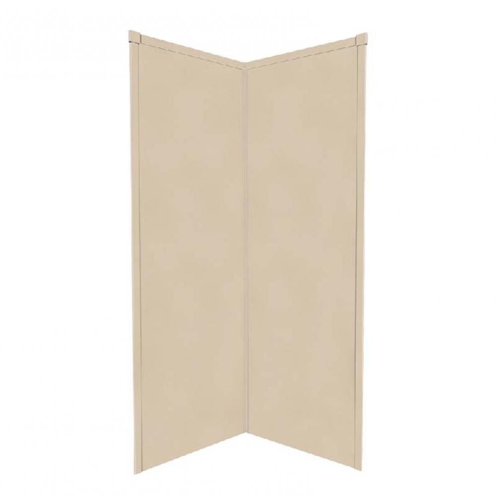 38'' x 38'' x 96'' Decor Corner Shower Wall Kit in Matrix Khaki