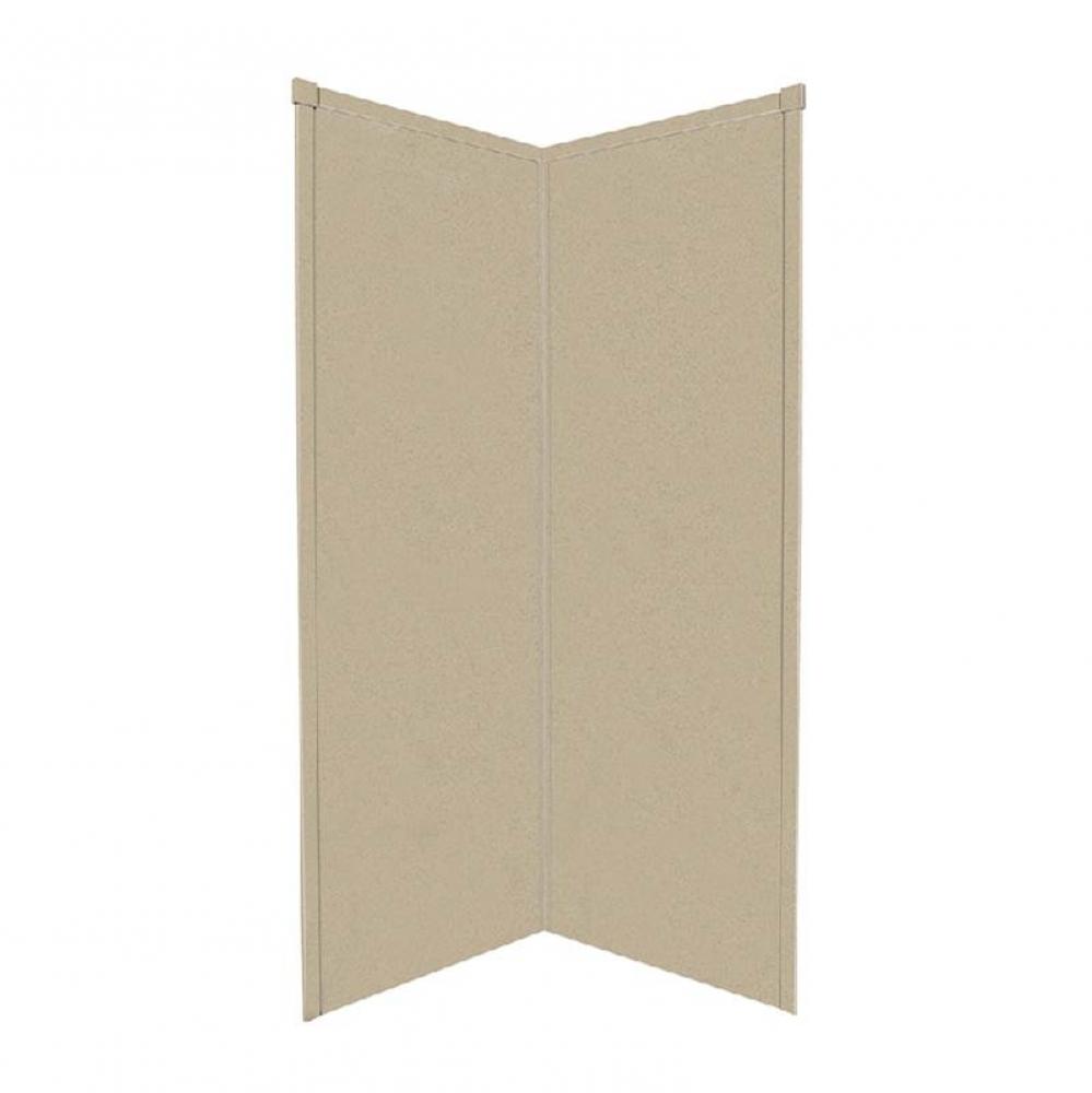 38'' x 38'' x 96'' Decor Corner Shower Wall Kit in Matrix Sand
