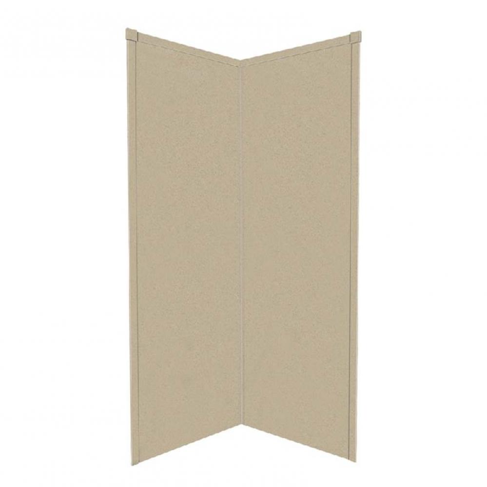 42'' x 42'' x 96'' Decor Corner Shower Wall Kit in Matrix Sand