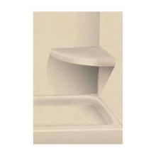 Transolid CSS1414-86 - 14'' x 14'' Solid Surface Wall-Mount Corner Shower Seat in Sea Shore