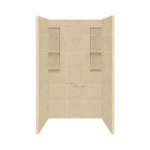 Transolid DKW4848-96 - 48'' x 34'' x 80'' Solid Surface Shower Wall Surround in Almond Sky