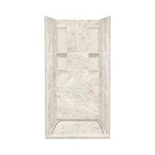 Transolid DKWF3668-92 - 36'' x 36'' x 83'' Solid Surface Alcove Shower Kit in Silver Mocha