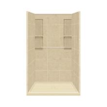 Transolid DKWF4848-96 - 34'' x 48'' x 83'' Solid Surface Alcove Shower Kit in Almond Sky