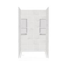 Transolid DKWF6028L-91 - 32'' x 60'' x 83'' Solid Surface Left-Hand Alcove Shower Kit in Whit