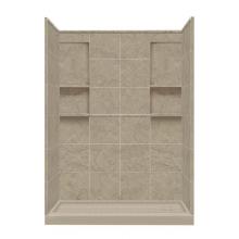 Transolid DKWF6028R-94 - 32'' x 60'' x 83'' Solid Surface Right-Hand Alcove Shower Kit in San