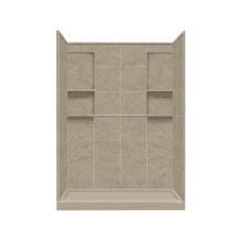 Transolid DKWF6068-94 - 36'' x 60'' x 83'' Solid Surface Alcove Shower Kit in Sand Mountain