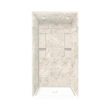Transolid DKWFT4848-92 - 34'' x 48'' x 95.75'' Solid Surface Alcove Shower Kit with Dome in S