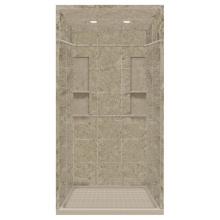 Transolid DKWFT4848-94 - 34'' x 48'' x 95.75'' Solid Surface Alcove Shower Kit with Dome in S