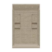 Transolid DKWFT6008L-94 - 30'' x 60'' x 95.75'' Solid Surface Left-Hand Alcove Shower Kit with