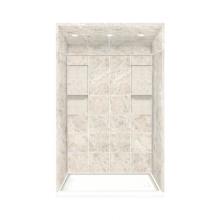 Transolid DKWFT6008R-92 - 30'' x 60'' x 95.75'' Solid Surface Right-Hand Alcove Shower Kit wit