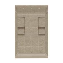 Transolid DKWFT6028L-94 - 32'' x 60'' x 95.75'' Solid Surface Left-Hand Alcove Shower Kit with