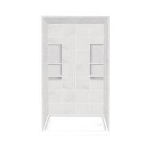 Transolid DKWFT6028R-91 - 32'' x 60'' x 95.75'' Solid Surface Right-Hand Alcove Shower Kit wit