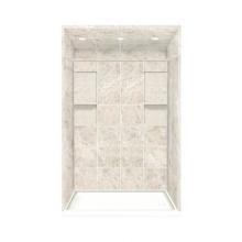 Transolid DKWFT6028R-92 - 32'' x 60'' x 95.75'' Solid Surface Right-Hand Alcove Shower Kit wit