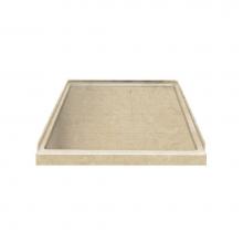 Transolid F3636-96 - 36'' x 36'' Solid Surface Shower Base in Almond Sky