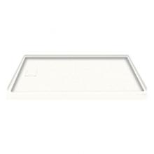 Transolid TR-F6030L-01 - Solid Surface 60-in x 30-in Shower Base with Left Drain