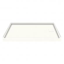 Transolid F6030R-01 - Solid Surface 60-in x 30-in Shower Base with Right Drain