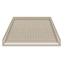 Transolid FC3938-14 - Solid Surface 39-in x 38-in Barrier Free Shower Base with Center Drain