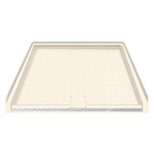 Transolid FG3938-02 - 39.5'' x 37.75'' Solid Surface Barrier-Free Right-Hand Shower Base in Cameo