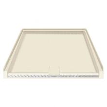 Transolid FG3938-08 - 39.5'' x 37.75'' Solid Surface Barrier-Free Right-Hand Shower Base in Biscuit