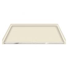 Transolid FG6338-08 - 63.5'' x 37.75'' Solid Surface Barrier-Free Right-Hand Shower Base in Biscuit