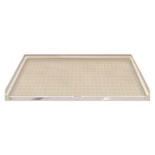 Transolid FG6338-14 - 63.5'' x 37.75'' Solid Surface Barrier-Free Right-Hand Shower Base in Sand