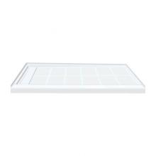 Transolid TR-FL6032L-31 - Linear 60-in x 32-in Rectangular Alcove Shower Base with Left Hand Drain