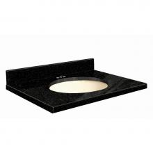 Transolid G4919-F5-A-B-4 - Granite 49-in x 19-in Bathroom Vanity Top with Eased Edge, 4-in Centerset, and Biscuit Bowl in Abs