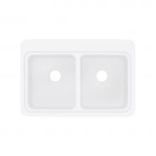Transolid KDT3322C-00 - 33in x 22in Top Mount Self-rimming Charlotte Kitchen Sink in White