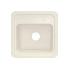 Transolid KST18181-08 - Concord 18in x 18in Solid Surface Drop-in Single Bowl Kitchen Sink, in Biscuit