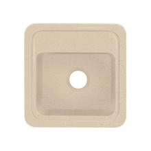 Transolid KST18181-67 - Concord 18in x 18in Solid Surface Drop-in Single Bowl Kitchen Sink, in Matrix Khaki