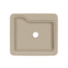 Transolid KST25221-60 - Portland 25in x 22in Solid Surface Drop-in Single Bowl Kitchen Sink, in Matrix Sand