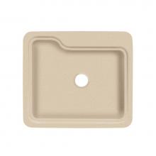 Transolid KST25221-67 - Portland 25in x 22in Solid Surface Drop-in Single Bowl Kitchen Sink, in Matrix Khaki