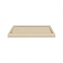 Transolid PAN3260L-B1 - 60'' x 32'' Decor Solid Surface Left-Hand Shower Base in Matrix Khaki