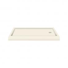 Transolid PAN3260R-A7 - 60'' x 32'' Decor Solid Surface Right-Hand Shower Base in Biscuit