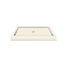 Transolid PAN3448S-A7 - 48'' x 34'' Decor Solid Surface Shower Base in Biscuit