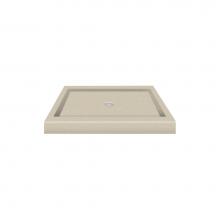 Transolid PAN3636S-A0 - Decor Solid Surface 36-in x 36-in Shower Base with Center Drain