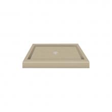 Transolid PAN3636S-B2 - Decor Solid Surface 36-in x 36-in Shower Base with Center Drain
